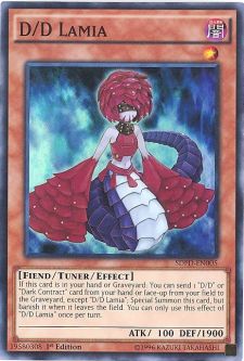 Yu-Gi-Oh Card - SDPD-EN005 - D/D LAMIA (super rare holo)