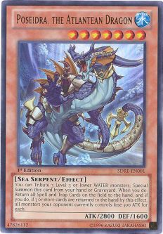 Yu-Gi-Oh Card - SDRE-EN001 - POSEIDRA, THE ATLANTEAN DRAGON (ultra rare holo)