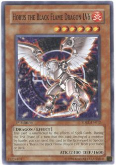 Yu-Gi-Oh Card - SDRL-EN012 - HORUS THE BLACK FLAME DRAGON LV6 (common)