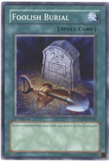 Yu-Gi-Oh Card - SDRL-EN020 - FOOLISH BURIAL  (common)