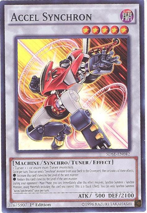 Yu-Gi-Oh Card - SDSE-EN042 - ACCEL SYNCHRON (super rare holo)
