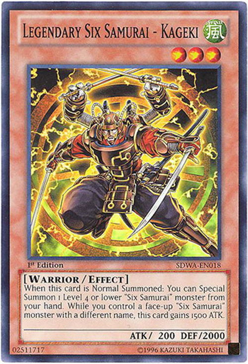 Yu-Gi-Oh Card - SDWA-EN018 - LEGENDARY SIX SAMURAI 