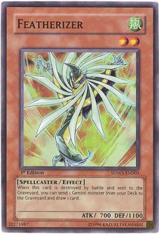Yu-Gi-Oh Card - SDWS-EN003 - FEATHERIZER (super rare holo)