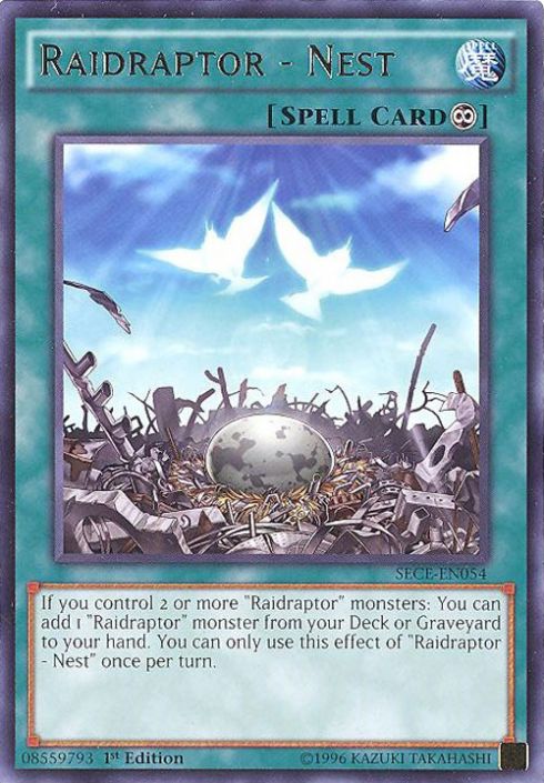 Yu-Gi-Oh Card - SECE-EN054 - RAIDRAPTOR - NEST (rare): BBToyStore.com -  Toys, Plush, Trading Cards, Action Figures & Games online retail store shop  sale