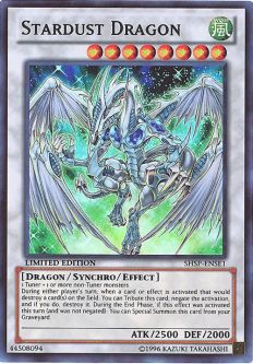 Yu-Gi-Oh Card - SHSP-ENSE1 - STARDUST DRAGON (super rare holo)