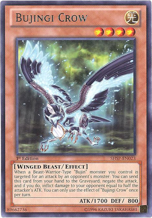 Yu-Gi-Oh Card - SHSP-EN023 - BUJINGI CROW (rare): BBToyStore.com - Toys,  Plush, Trading Cards, Action Figures & Games online retail store shop sale