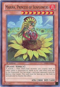 Yu-Gi-Oh Card - SHSP-EN040 - MARINA, PRINCESS OF SUNFLOWERS (super rare holo)