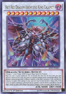 Yu-Gi-Oh Card - SHVI-EN097 - HOT RED DRAGON ARCHFIEND KING CALAMITY (ultra rare holo)