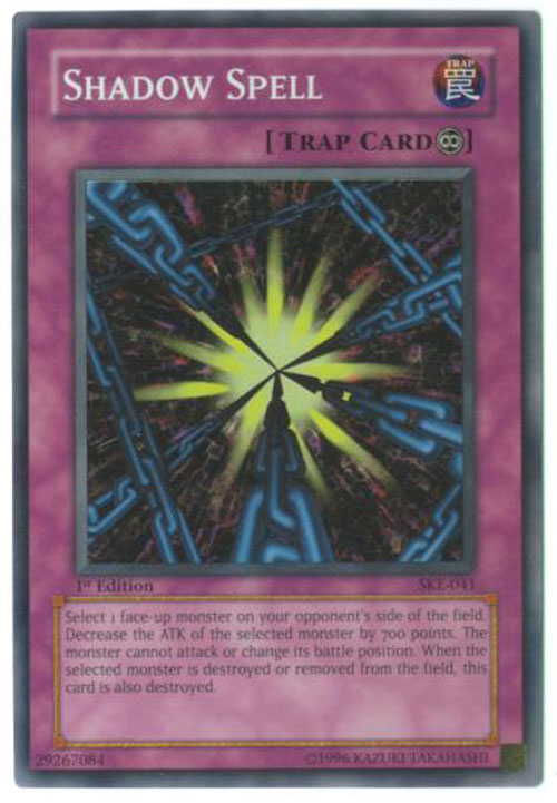 Yu-Gi-Oh Card - SKE-041 - SHADOW SPELL (super rare holo)