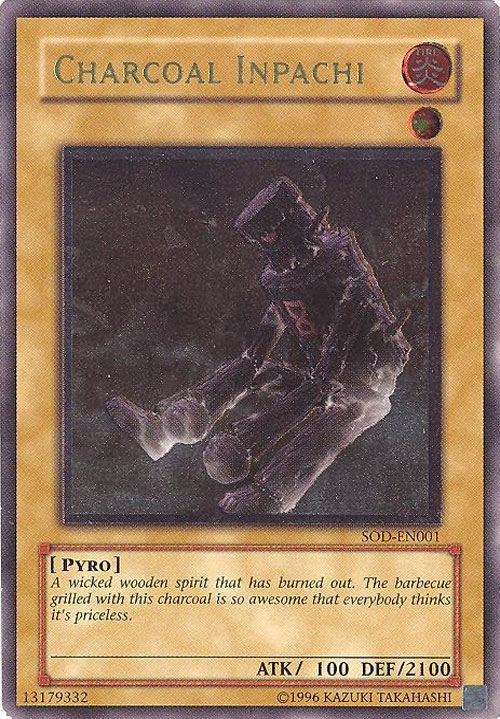 Yu-Gi-Oh Card - SOD-EN001 - CHARCOAL INPACHI (ultimate rare holo)