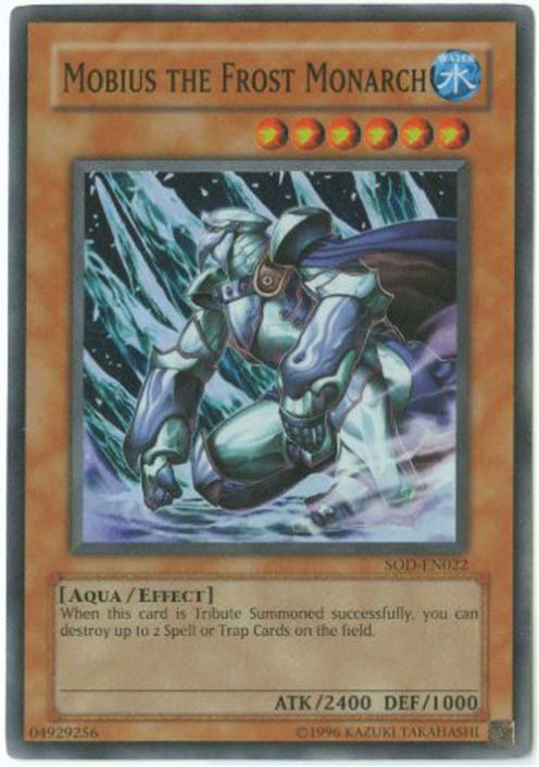Yu-Gi-Oh Card - SOD-EN022 - MOBIUS THE FROST MONARCH (super rare holo):  BBToyStore.com - Toys, Plush, Trading Cards, Action Figures & Games online  retail store shop sale