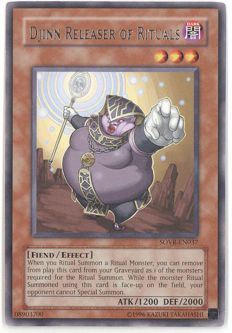 Yu-Gi-Oh Card - SOVR-EN037 - DJINN RELEASER OF RITUALS (rare)