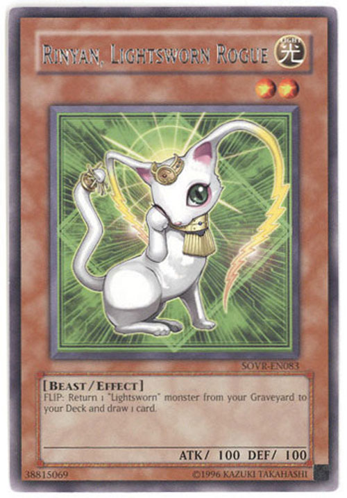 Yu-Gi-Oh Card - SOVR-EN083 - RINYAN, LIGHTSWORN ROGUE (rare)