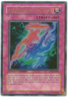 Yu-Gi-Oh Card - SP1-EN004 - EXCHANGE OF THE SPIRIT (ultra rare holo)