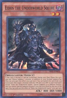 Yu-Gi-Oh Card - SR01-EN002 - EIDOS THE UNDERWORLD SQUIRE (super rare holo)