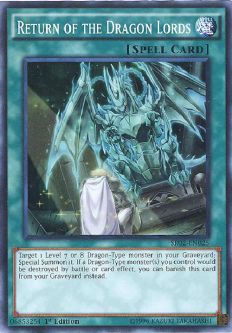 Yu-Gi-Oh Card - SR02-EN025 - RETURN OF THE DRAGON LORDS (super rare holo)