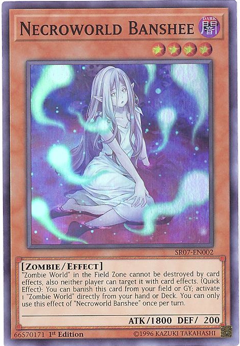 Yu-Gi-Oh Card - SR07-EN002 - NECROWORLD BANSHEE (super rare holo)