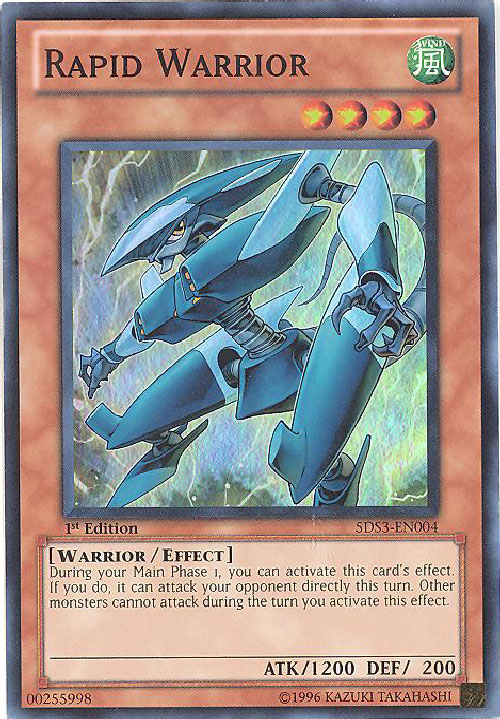 Yu-Gi-Oh Card - 5DS3-EN004 - RAPID WARRIOR (super rare holo)