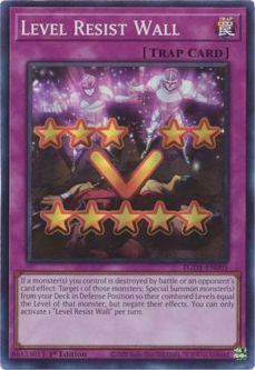 Yu-Gi-Oh Card - EGO1-EN005 - LEVEL RESIST WALL (super rare holo)