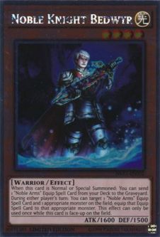 Yu-Gi-Oh Card - NKRT-EN002 - NOBLE KNIGHT BEDWYR (platinum rare)