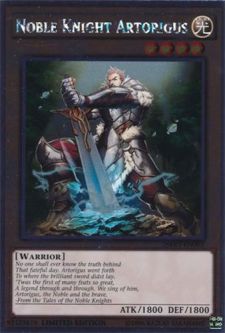 Yu-Gi-Oh Card - NKRT-EN003 - NOBLE KNIGHT ARTORIGUS (platinum rare)