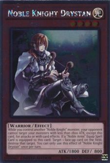 Yu-Gi-Oh Card - NKRT-EN008 - NOBLE KNIGHT DRYSTAN (platinum rare)