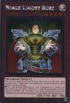 Yu-Gi-Oh Card - NKRT-EN009 - NOBLE KNIGHT BORZ (platinum rare)
