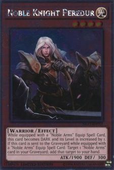 Yu-Gi-Oh Card - NKRT-EN010 - NOBLE KNIGHT PEREDUR (platinum rare)