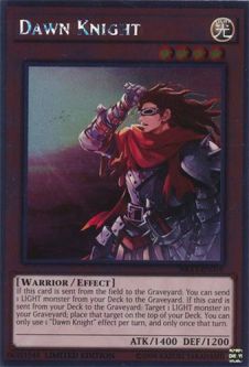 Yu-Gi-Oh Card - NKRT-EN016 - DAWN KNIGHT (platinum rare)