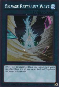 Yu-Gi-Oh Card - NKRT-EN029 - RELEASE RESTRAINT WAVE (platinum rare)