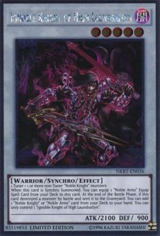 Yu-Gi-Oh Card - NKRT-EN036 - IGNOBLE KNIGHT OF HIGH LAUNDSALLYN (platinum rare)