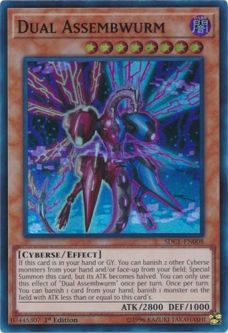 Yu-Gi-Oh Card - SDCL-EN008 - DUAL ASSEMBWURM (super rare holo)