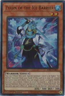 Yu-Gi-Oh Card - SDFC-EN005 - ZUIJIN OF THE ICE BARRIER (ultra rare holo)