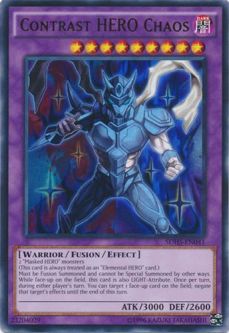 Yu-Gi-Oh Card - SDHS-EN041 - CONTRAST HERO CHAOS (ultra rare holo)