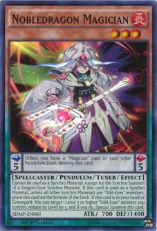 Yu-Gi-Oh Card - SDMP-EN003 - NOBLEDRAGON MAGICIAN (super rare holo)