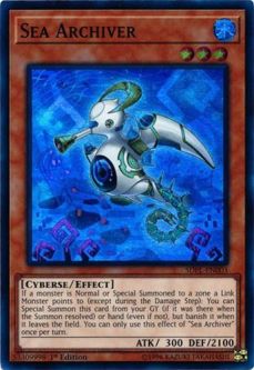 Yu-Gi-Oh Card - SDPL-EN003 - SEA ARCHIVER (super rare holo)