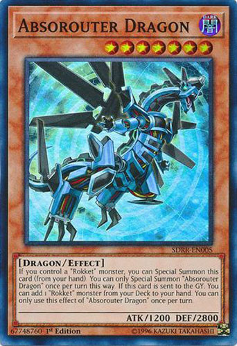 Yu-Gi-Oh Card - SDRR-EN005 - ABSOROUTER DRAGON (super rare holo)