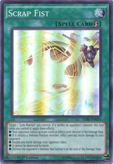 Yu-Gi-Oh Card - SDSE-EN024 - SCRAP FIST (super rare holo)