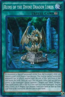 Yu-Gi-Oh Card - SR02-EN024 - RUINS OF THE DIVINE DRAGON LORDS (super rare holo)