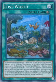 Yu-Gi-Oh Card - SR04-EN021 - LOST WORLD (super rare holo)