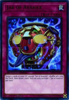 Yu-Gi-Oh Card - SS03-ENV02 - JAR OF AVARICE (ultra rare holo)