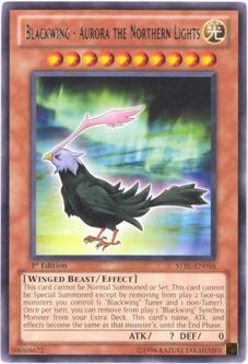 Yu-Gi-Oh Card - STBL-EN016 - BLACKWING - AURORA THE NORTHERN LIGHTS (rare)