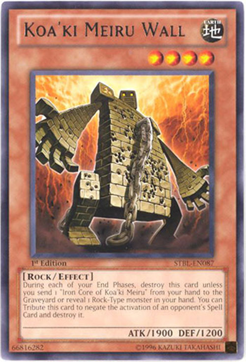 wall of yugioh cards YU-GI-OH! - Imperial Iron (SDSE-EN038) - Structure Deck: Synchron Extreme - 1st Edition All Attack Position monsters your opponent controls lose 800 ATK for each monster they control. Yu-Gi-Oh / YUGIOH BACKS TO