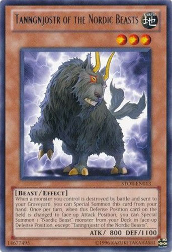 Yu-Gi-Oh Card - STOR-EN013 - TANNGNJOSTR OF THE NORDIC BEASTS