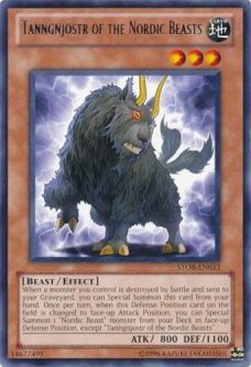 Yu-Gi-Oh Card - STOR-EN013 - TANNGNJOSTR OF THE NORDIC BEASTS (rare)