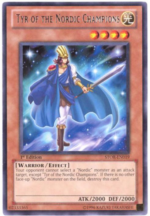 Yu-Gi-Oh Card - STOR-EN019 - TYR OF THE NORDIC CHAMPIONS (rare):  BBToyStore.com - Toys, Plush, Trading Cards, Action Figures & Games online  retail store shop sale