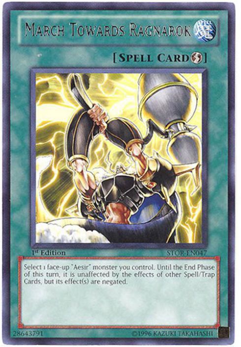 Yu-Gi-Oh Card - STOR-EN047 - MARCH TOWARDS RAGNAROK (rare