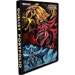 Konami Yu-Gi-Oh! 9-Pocket Portfolio - EGYPTIAN GOD CARDS (Slifer, Obelisk & Ra)(Holds 180 Cards)