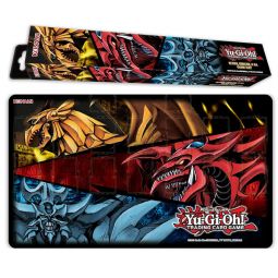 Yu-Gi-Oh! Rubberized Game Play Mat - EGYPTIAN GOD CARDS (Slifer, Obelisk & Ra)(24 x 14 inch)