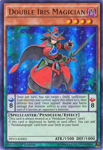 Yu-Gi-Oh Card - PEVO-EN003 - DOUBLE IRIS MAGICIAN (ultra rare holo ...